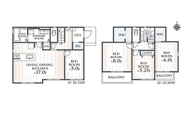 〈建物プラン例〉4LDK建物面積:103.91m2 建物価格:2,000万円