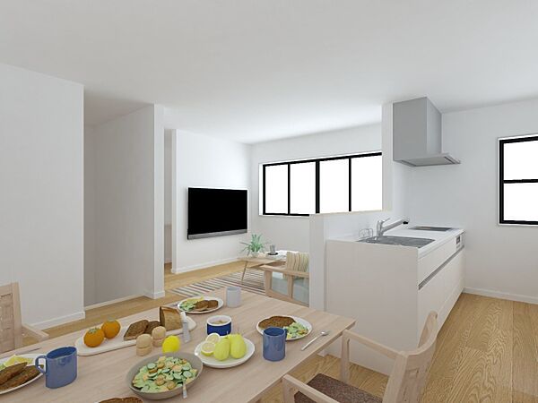 本画像はCGで作成しており、実際に現地に家具は置かれておりません。また、価格に家具は含まれておりません。