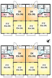 ストークマンションふじもり 2DKの間取図画像