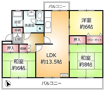 全居室6帖以上!ゆったり仕様の3LDK