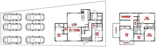 【2階建て】6SLDK、土地建物セット価格：4、380万円、建物面積：約135.65ｍ2