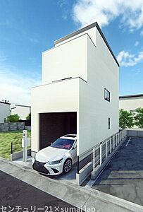 外観：【3階建て】3LDK、土地建物セット価格：2、680万円、建物面積：約90.72ｍ2