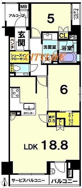 間取り：326000259347