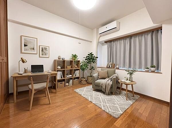 ※家具・小物はCGイメージです。シンプルですっきりとした洋室！収納スペースも確保されています！