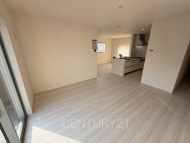 大きいソファーがおける広々リビング