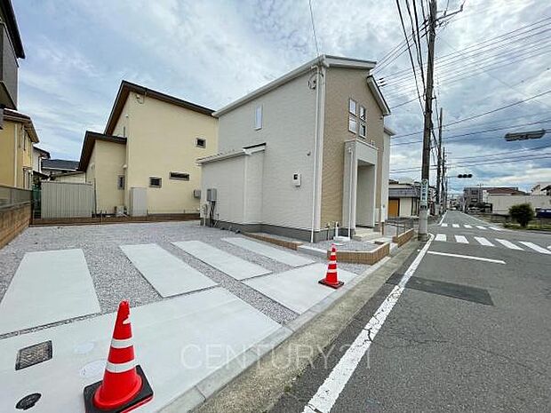 並列駐車可能な駐車場