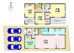 香芝市平野　新築戸建　1号棟