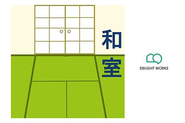 【2F：和室6帖】和室があることで落ち着きと癒しの空間が生まれます。一息つきたいときや来客時に利用できる用途多様な空間です。畳の表替えや洋室への変更もご相談ください