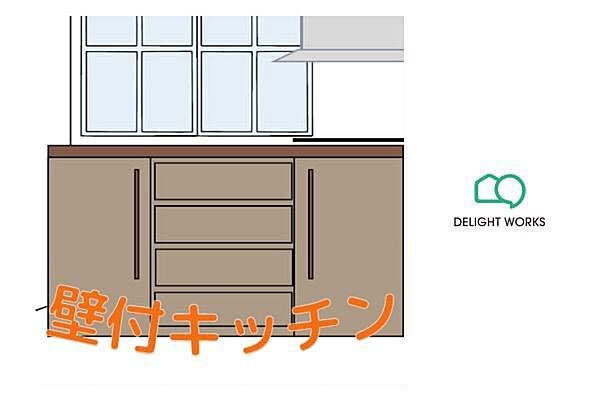 【母屋A・キッチン】作業に集中しやすく料理好きの方に根強い人気を誇る壁付キッチン別途費用でリフォームのご相談もお任せください
