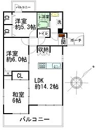 間取図画像 3LDK