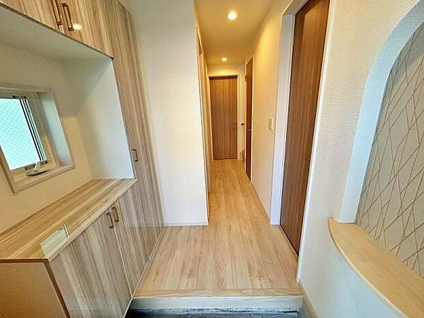 収納力がある玄関です