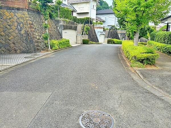 交通量が少なく広々とした前面道路