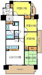エスリード住吉清水丘 2階4LDKの間取り