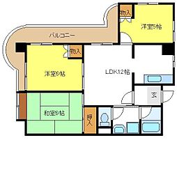 エスポワール住之江公園 3LDKの間取図画像