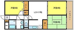 グランペール 3LDKの間取図画像