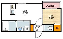 KISHINOSATO ST 1LDKの間取図画像