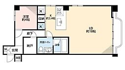 シャンボール松濤 3階1SLDKの間取り