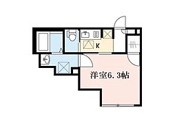 J’sコート中野　B棟 1階1Kの間取り