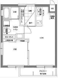 パティーナV代々木上原 4階1LDKの間取り