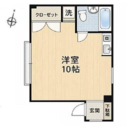 リモ西原 ワンルームの間取図画像