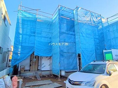 外観：建設中です！施工例のご見学できます！周辺環境や他物件もまとめてご案内可能です！不動産の事ならどんな事でもお気軽にご相談ください。