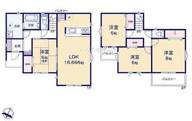 4LDKの魅力的な間取り！LDKはゆったりとした空間で、ご家族との団らん時間が、より一層充実したものになりますね！家族との仲が深まり、自然と笑顔が増えそうです！