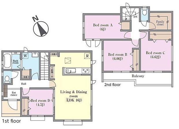 4LDKの魅力的な間取り！LDKはゆったりとした空間で、ご家族との団らん時間が、より一層充実したものになりますね！家族との仲が深まり、自然と笑顔が増えそうです！
