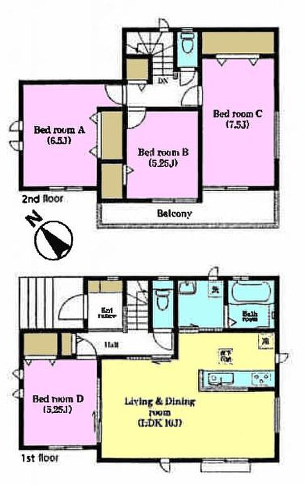 4LDKの魅力的な間取り!LDKはゆったりとした空間で、ご家族との団らん時間が、より一層充実したものになりますね家族との仲が深まり、自然と笑顔が増えそうです!