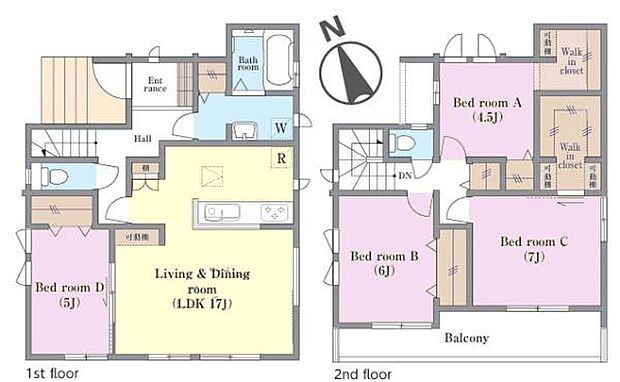4LDKの魅力的な間取り!LDKはゆったりとした空間で、ご家族との団らん時間が、より一層充実したものになりますね家族との仲が深まり、自然と笑顔が増えそうです!