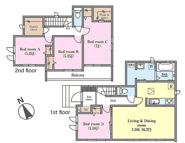 4LDKの魅力的な間取り!LDKはゆったりとした空間で、ご家族との団らん時間が、より一層充実したものになりますね家族との仲が深まり、自然と笑顔が増えそうです!