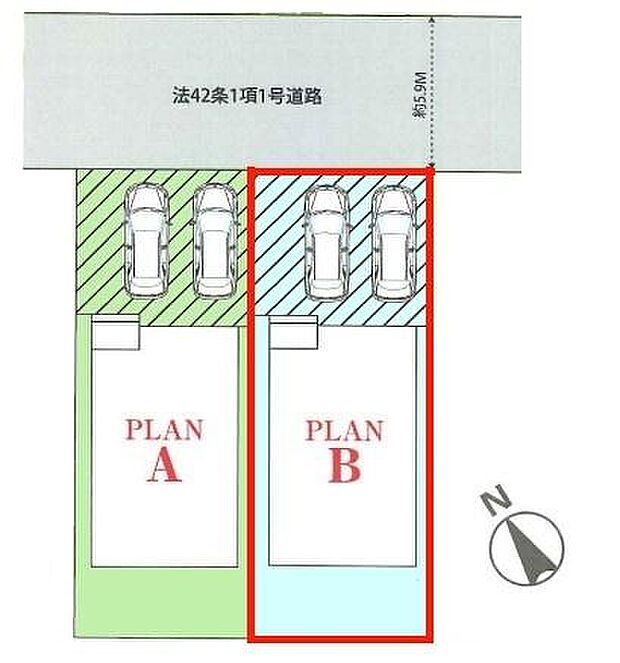 カースペースは2台付き！セカンドカー持ちの方や急な来客時にも安心ですね。物件探しのご条件・ご要望などありましたら、何なりと弊社スタッフまでお申し付けください！【現地販売会開催中】
