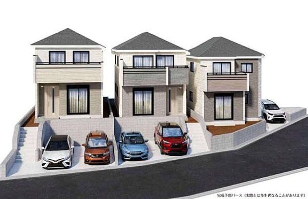 こちらは完成予想パースになります！周辺環境や他物件もまとめてご案内可能です！不動産の事ならどんな事でもお気軽にご相談ください。