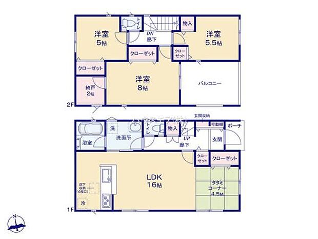 3SLDKの魅力的な間取り！LDKはゆったりとした空間で、ご家族との団らん時間が、より一層充実したものになりますね！家族との仲が深まり、自然と笑顔が増えそうです！