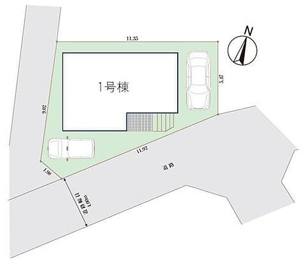 カースペースは2台付き！セカンドカー持ちの方や急な来客時にも安心ですね。