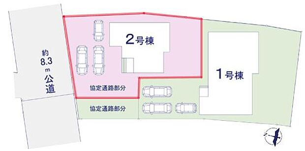 カースペースが3台あります!来客や家族のお車が停められて便利!マイカーをもってワンランク上の生活へ!