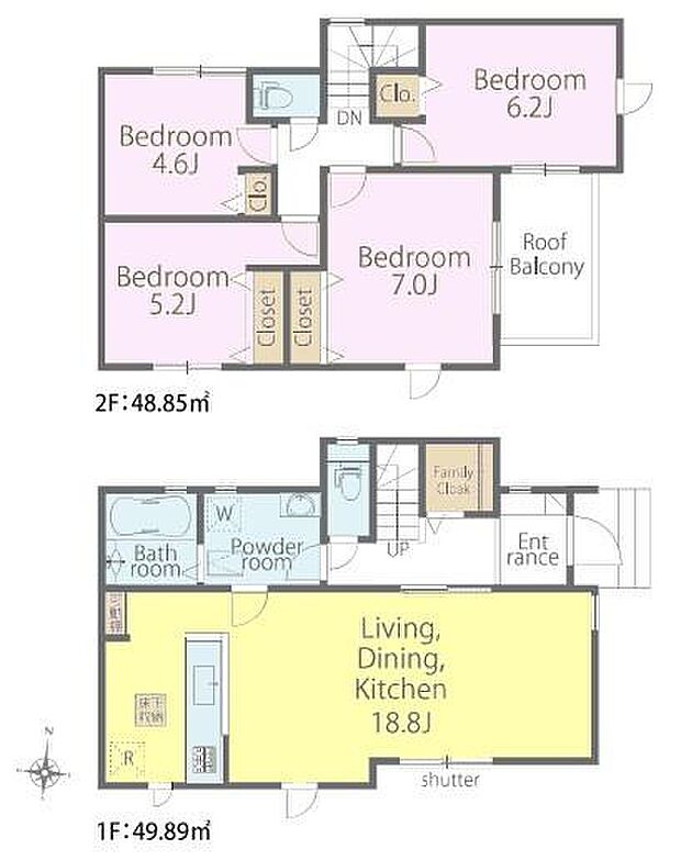 4LDKの魅力的な間取り!LDKはゆったりとした空間で、ご家族との団らん時間が、より一層充実したものになりますね家族との仲が深まり、自然と笑顔が増えそうです!