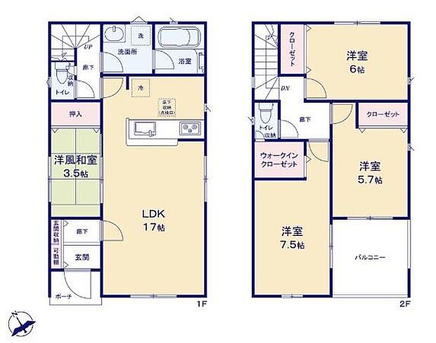 4LDKの魅力的な間取り！LDKはゆったりとした空間で、ご家族との団らん時間が、より一層充実したものになりますね家族との仲が深まり、自然と笑顔が増えそうです！