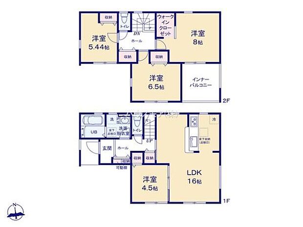 4LDKの魅力的な間取り!LDKはゆったりとした空間で、ご家族との団らん時間が、より一層充実したものになりますね家族との仲が深まり、自然と笑顔が増えそうです!