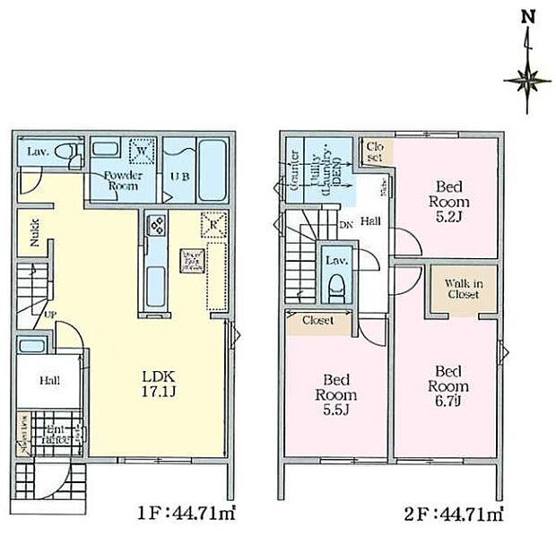 3LDKの魅力的な間取り!LDKはゆったりとした空間で、ご家族との団らん時間が、より一層充実したものになりますね!家族との仲が深まり、自然と笑顔が増えそうです!