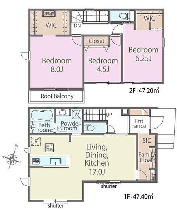 3LDKの魅力的な間取り!LDKはゆったりとした空間で、ご家族との団らん時間が、より一層充実したものになりますね!家族との仲が深まり、自然と笑顔が増えそうです!
