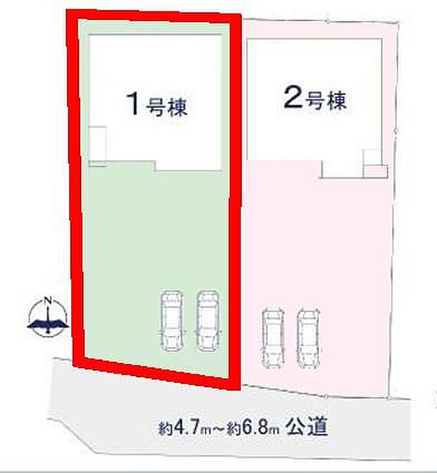 カースペースは2台付き！セカンドカー持ちの方や急な来客時にも安心ですね。