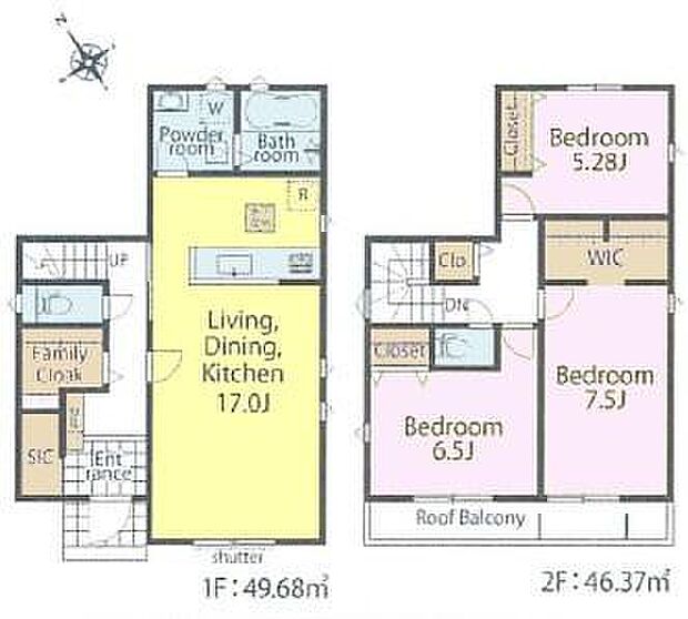 3LDKの魅力的な間取り！LDKはゆったりとした空間で、ご家族との団らん時間が、より一層充実したものになりますね家族との仲が深まり、自然と笑顔が増えそうです！