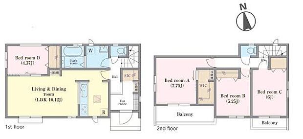 4LDKの魅力的な間取り!LDKはゆったりとした空間で、ご家族との団らん時間が、より一層充実したものになりますね!家族との仲が深まり、自然と笑顔が増えそうです!
