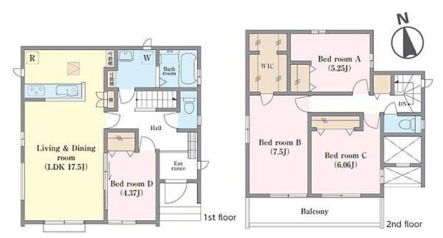4LDKの魅力的な間取り!LDKはゆったりとした空間で、ご家族との団らん時間が、より一層充実したものになりますね!家族との仲が深まり、自然と笑顔が増えそうです!