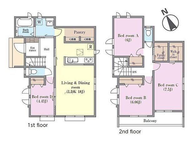 4LDKの魅力的な間取り!LDKはゆったりとした空間で、ご家族との団らん時間が、より一層充実したものになりますね!家族との仲が深まり、自然と笑顔が増えそうです!