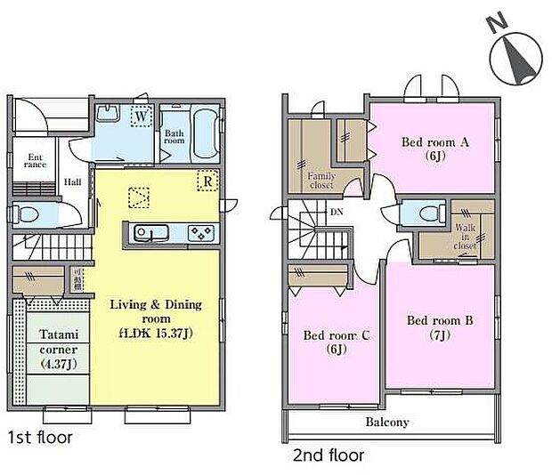 3LDKの魅力的な間取り!LDKはゆったりとした空間で、ご家族との団らん時間が、より一層充実したものになりますね家族との仲が深まり、自然と笑顔が増えそうです!