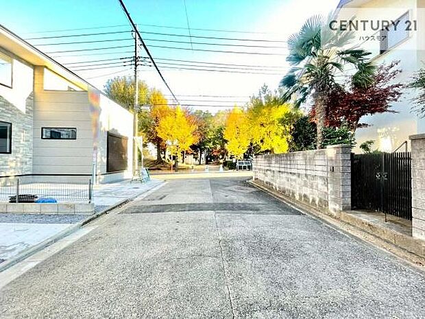 前面道路6ｍ！陽当り良好な立地です。車庫入れが苦手な方も安心ですね。