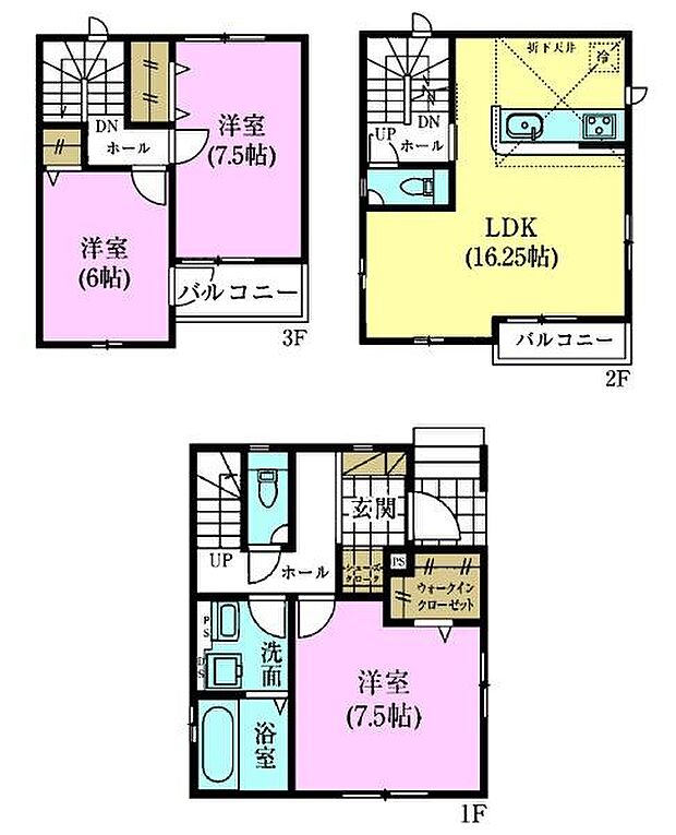 3LDKの魅力的な間取り!LDKはゆったりとした空間で、ご家族との団らん時間が、より一層充実したものになりますね。家族との仲が深まり、自然と笑顔が増えます!