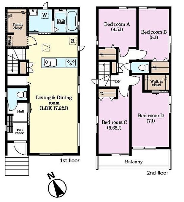 4LDKの魅力的な間取り!LDKはゆったりとした空間で、ご家族との団らん時間が、より一層充実したものになりますね家族との仲が深まり、自然と笑顔が増えそうです!