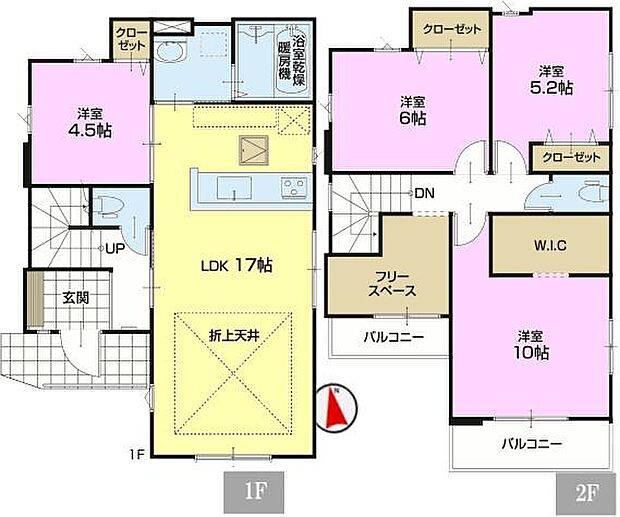 4LDKの魅力的な間取り!LDKはゆったりとした空間で、ご家族との団らん時間が、より一層充実したものになりますね家族との仲が深まり、自然と笑顔が増えそうです!